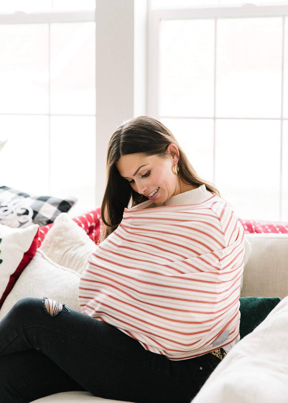 Copper Pearl 5-in-1 wrap adapts to seats and strollers.