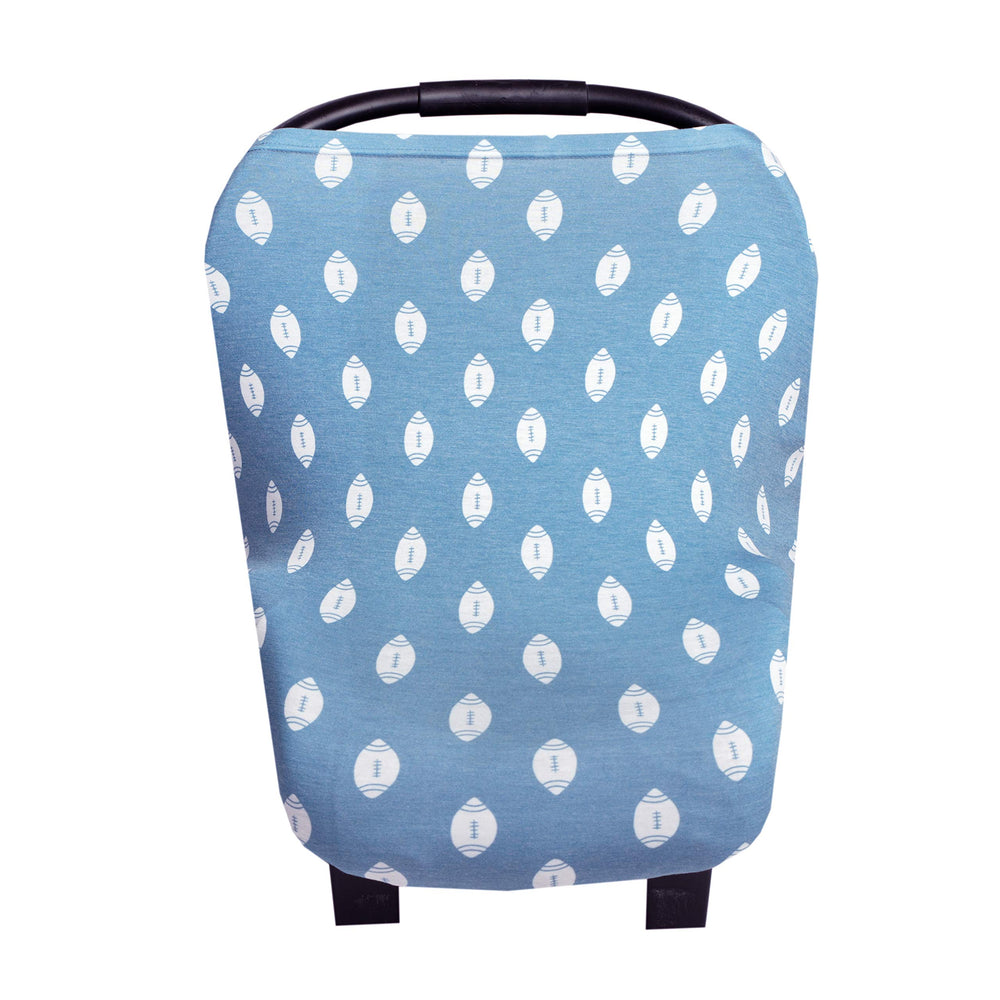 Copper Pearl 5-in-1 cover for car seat shields baby from wind and bright light.