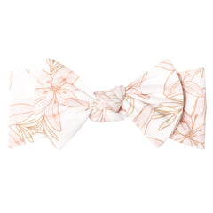 Copper Pearl baby bows soft headband for newborn comfort
