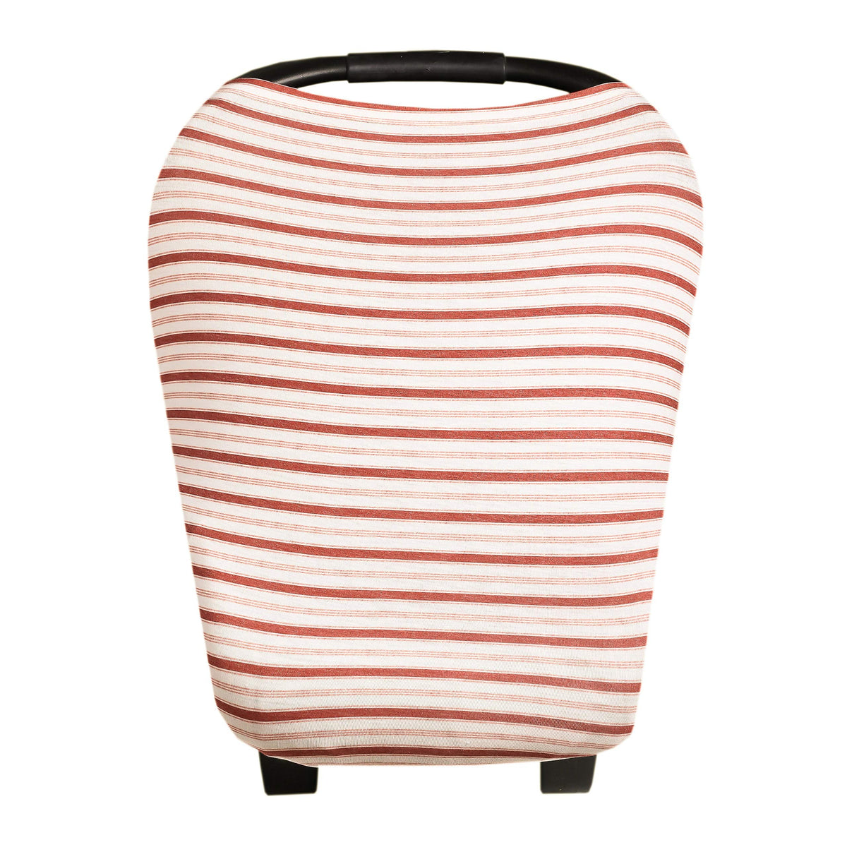 Copper Pearl baby car seat cover in navy blue stripe provides all-season protection.