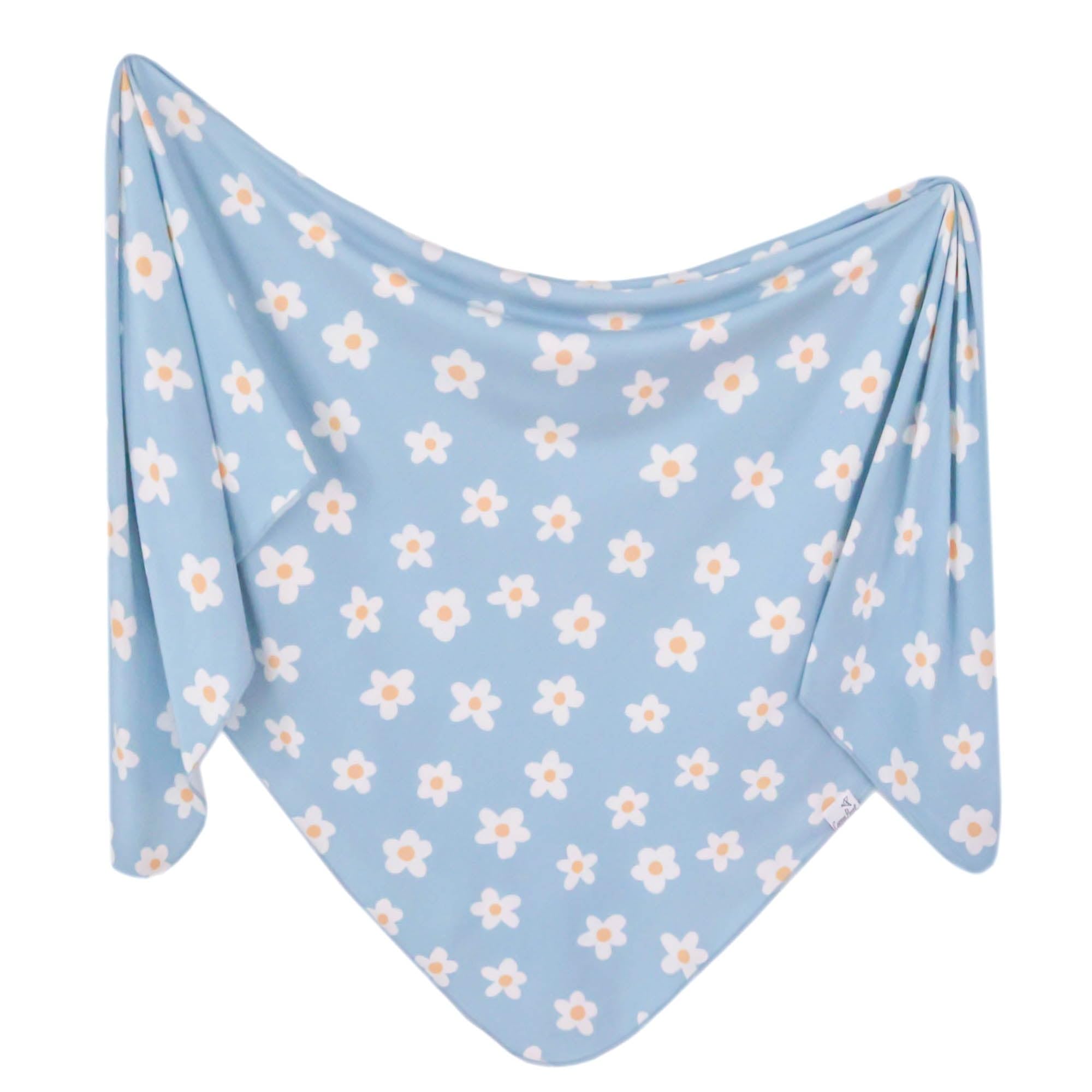 Copper Pearl baby swaddle blanket with soft knit texture for newborn comfort.