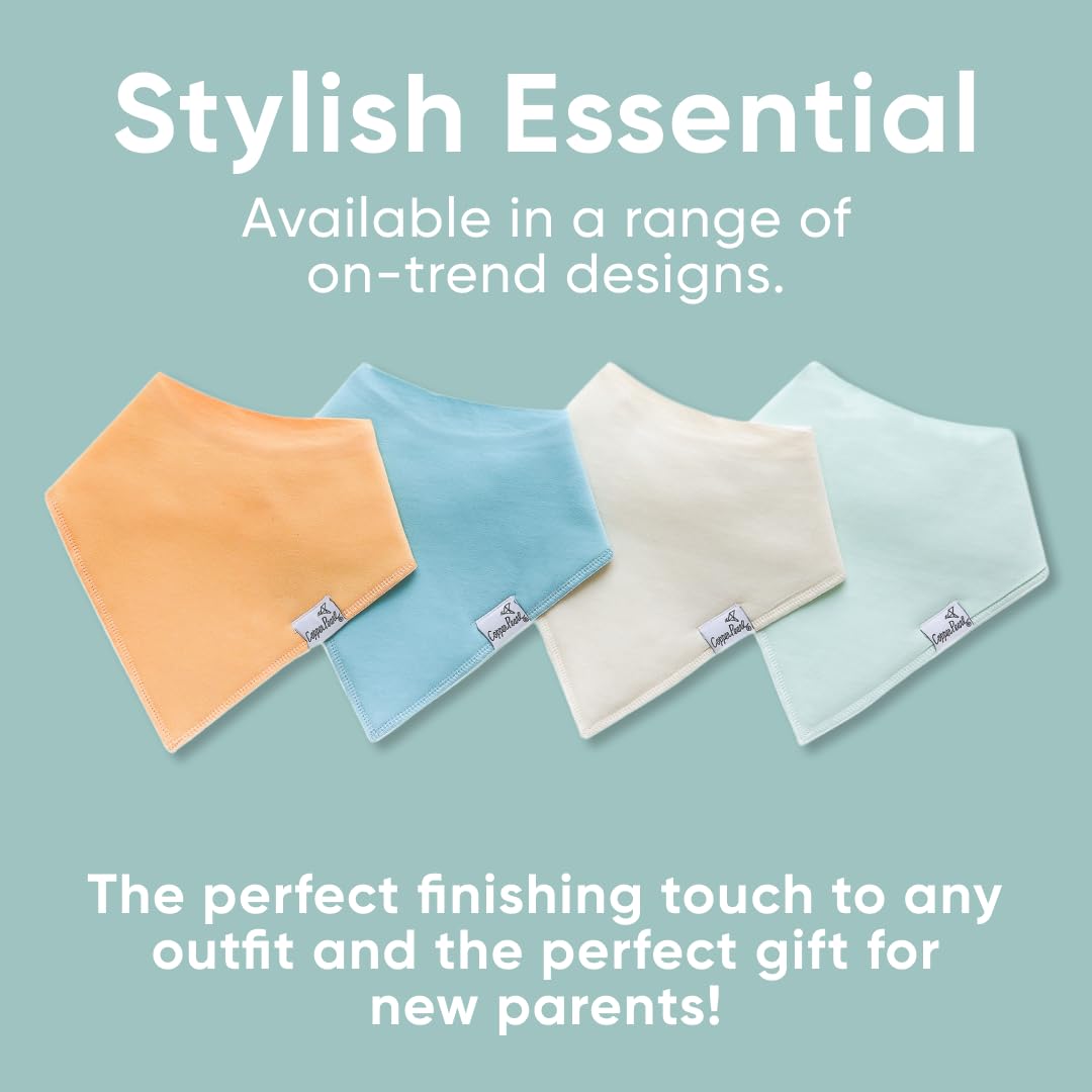 Copper Pearl bandana bib featuring stylish prints to elevate baby outfits