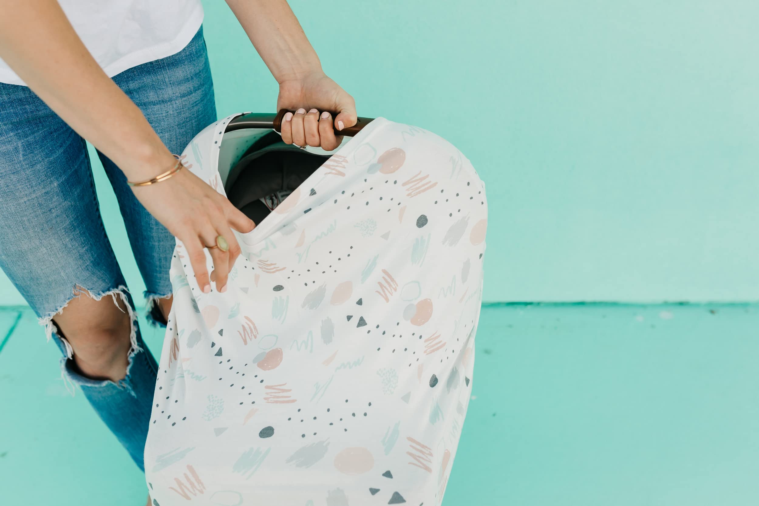 Copper Pearl Bayside cover in compact folded form for easy travel storage.