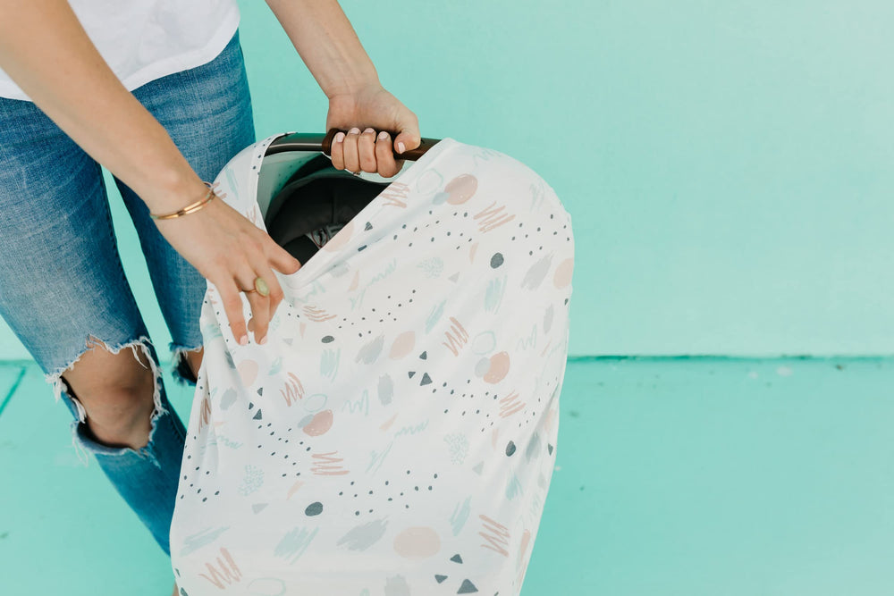 Copper Pearl Bayside cover in compact folded form for easy travel storage.