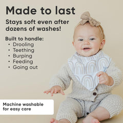 Copper Pearl Bliss bib soft cotton offers breathable comfort for all-day wear.