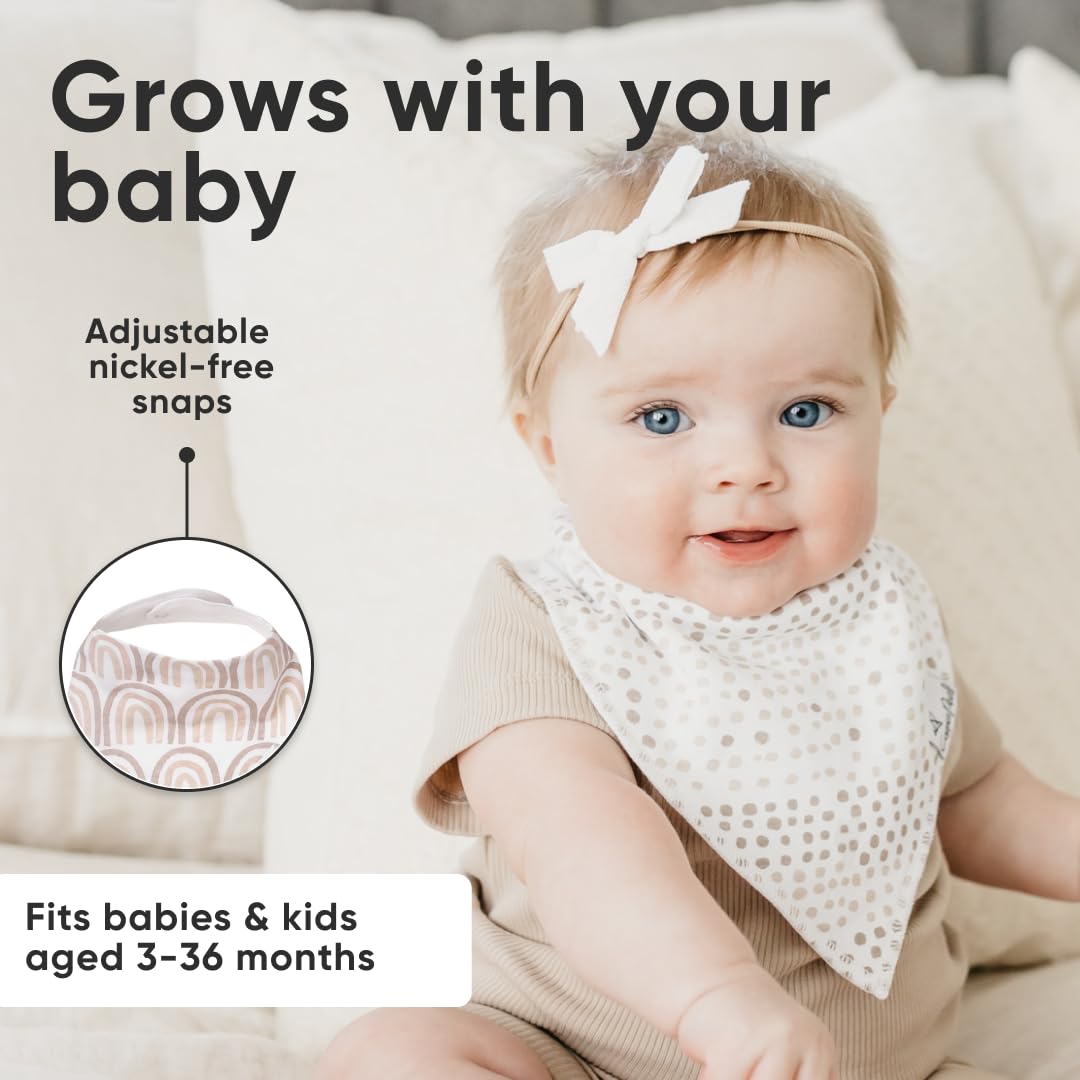 Copper Pearl Bliss bib easy-care design supports machine washing and quick drying.