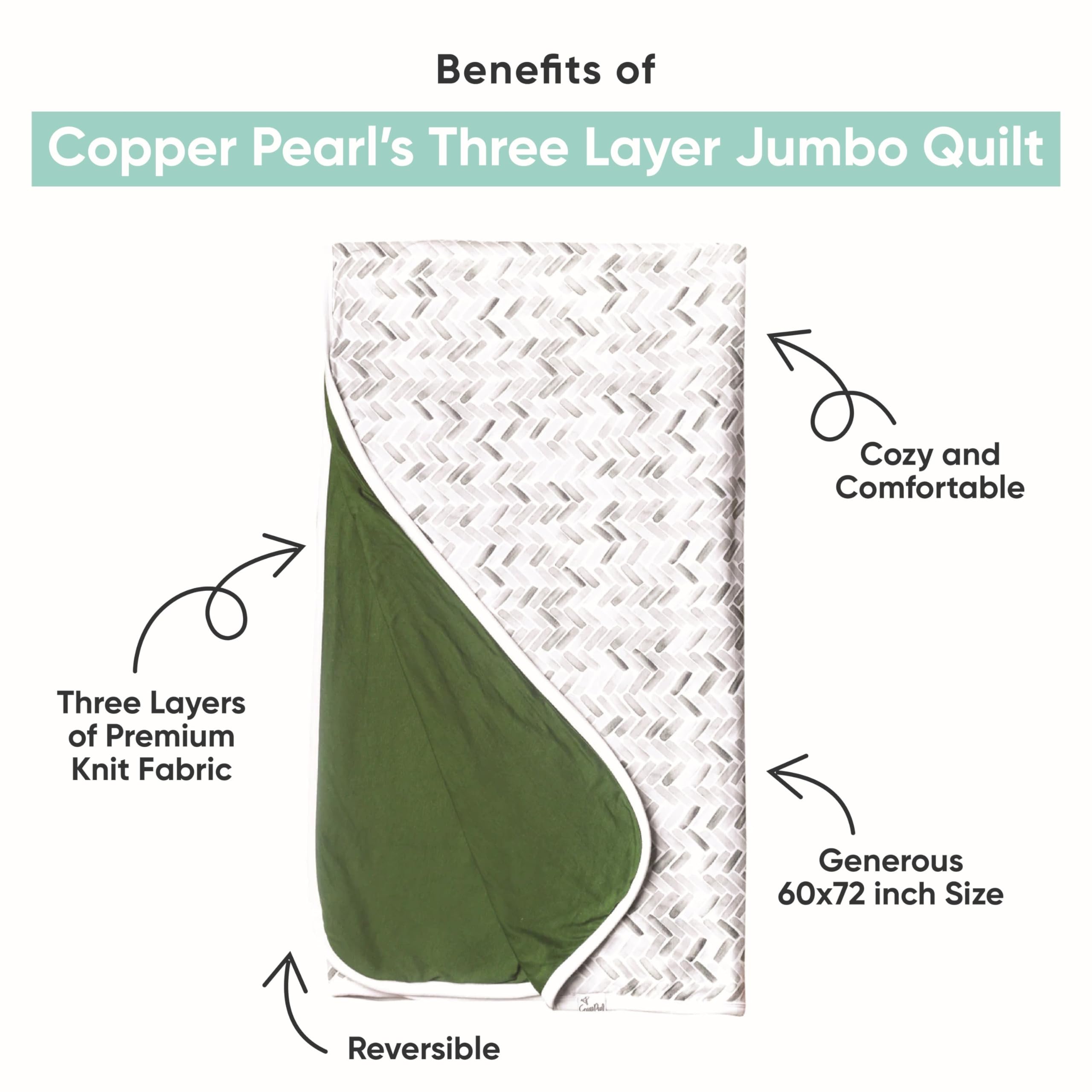 Copper Pearl Blitz Jumbo blanket 60x72 size laid flat for growth