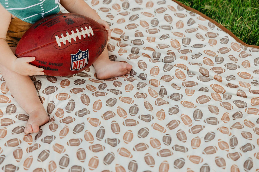 Copper Pearl Blitz Jumbo blanket toddler crib scene for nap time