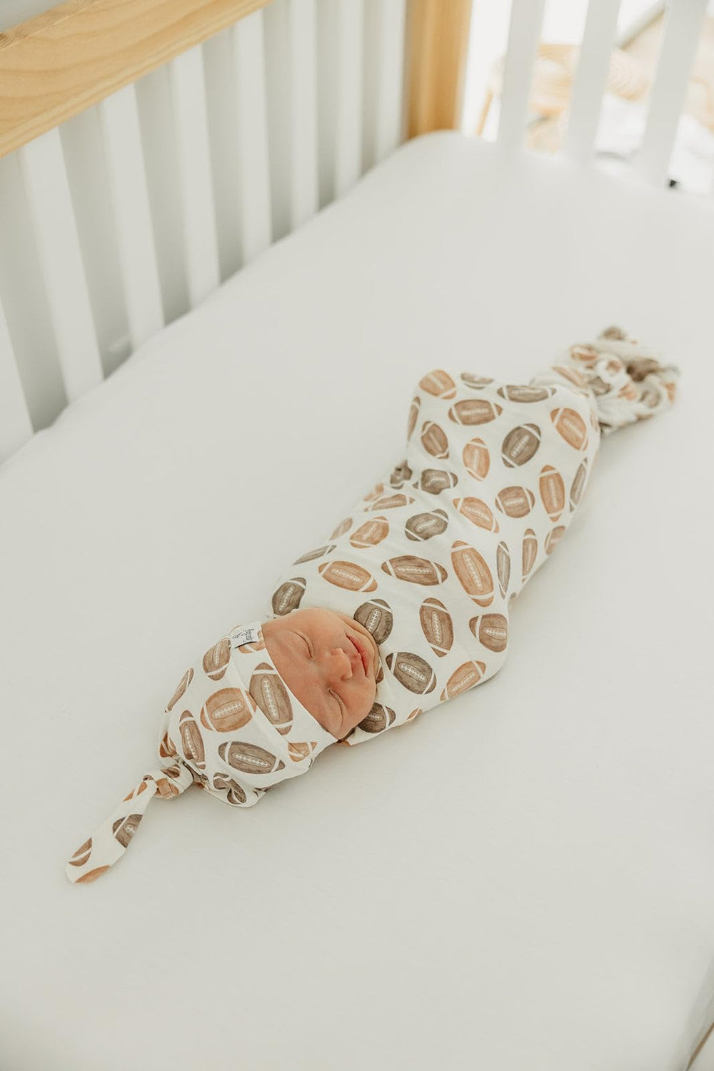 Copper Pearl Blitz swaddle blanket machine-washable cold for easy care