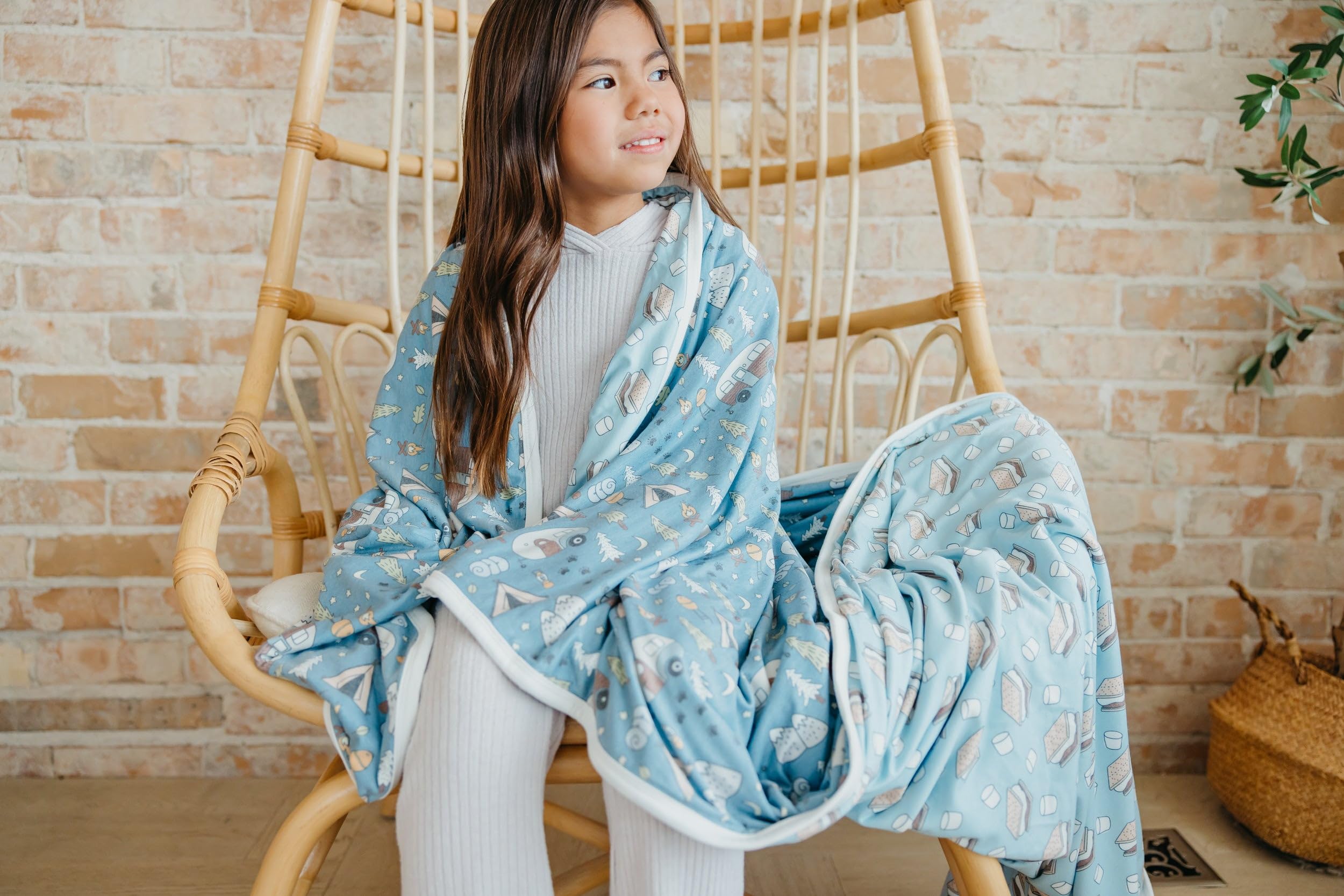 Copper Pearl Bridger Jumbo Quilt toddler naptime cozy setup