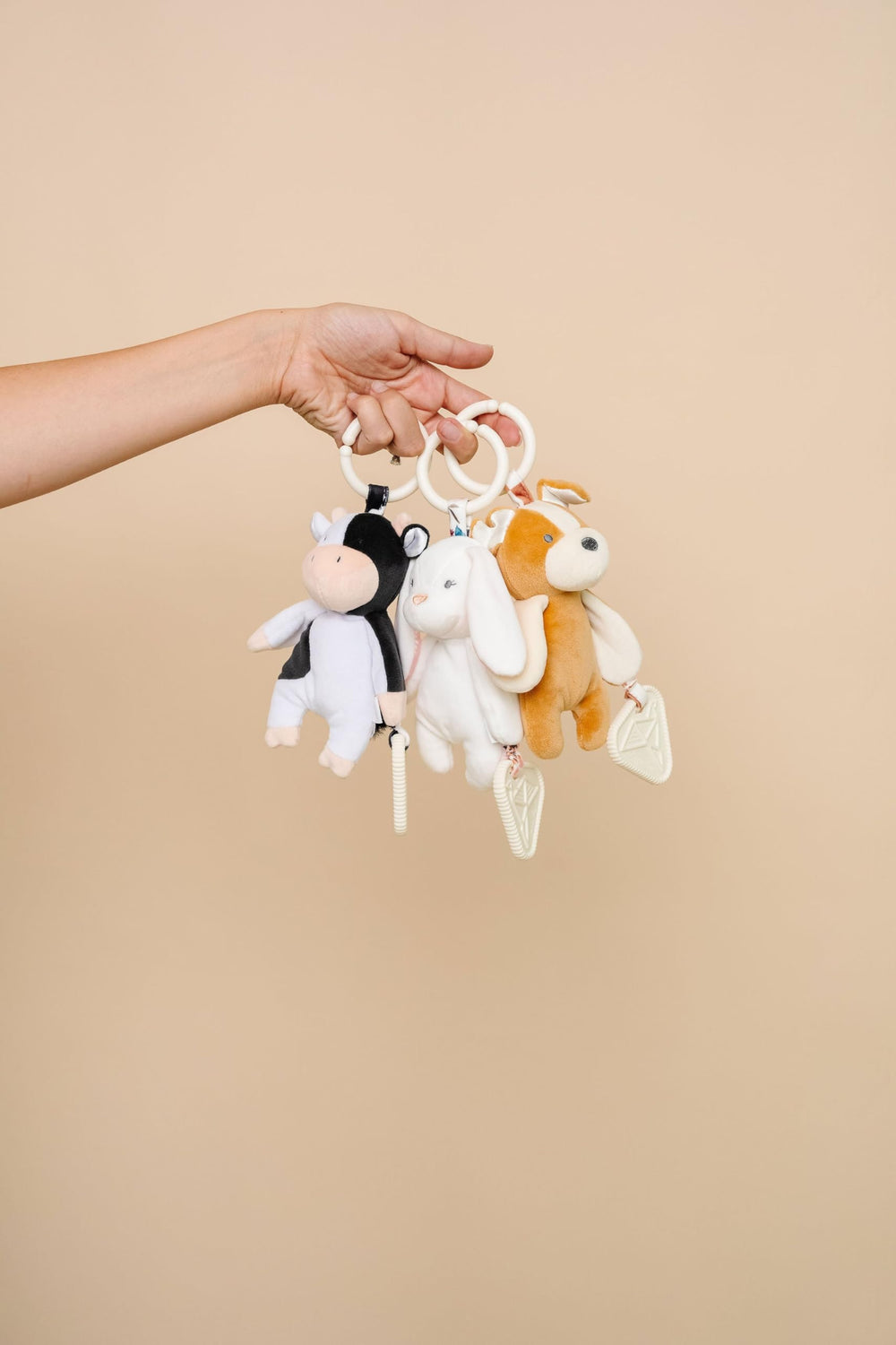 Copper Pearl giggle-equipped plush adds gentle sound for sensory play on the go.