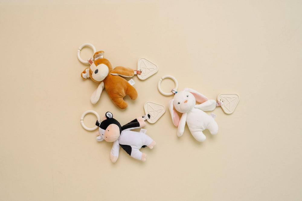 Copper Pearl Soft bunny plush with silky ears and sensory-friendly fabrics.