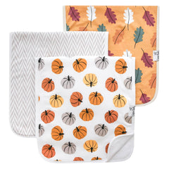 Copper Pearl burp cloths front design view for stylish baby care