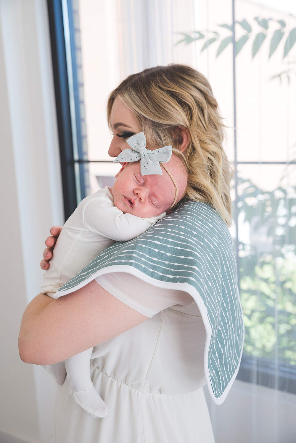 Copper Pearl 3-pack gift set burp cloth option for new babies.