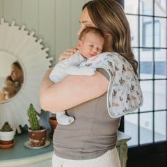 Copper Pearl burp cloth oversized 21x10 for extra shoulder coverage