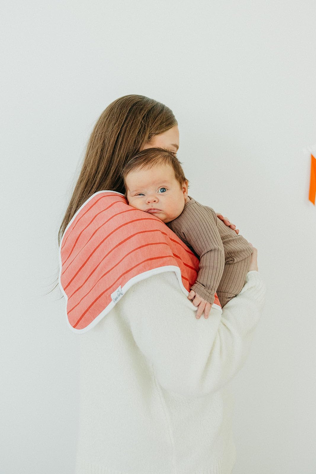 Copper Pearl large 21x10 burp cloths promote comfortable feeding sessions.