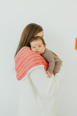 Copper Pearl large 21x10 burp cloths promote comfortable feeding sessions.