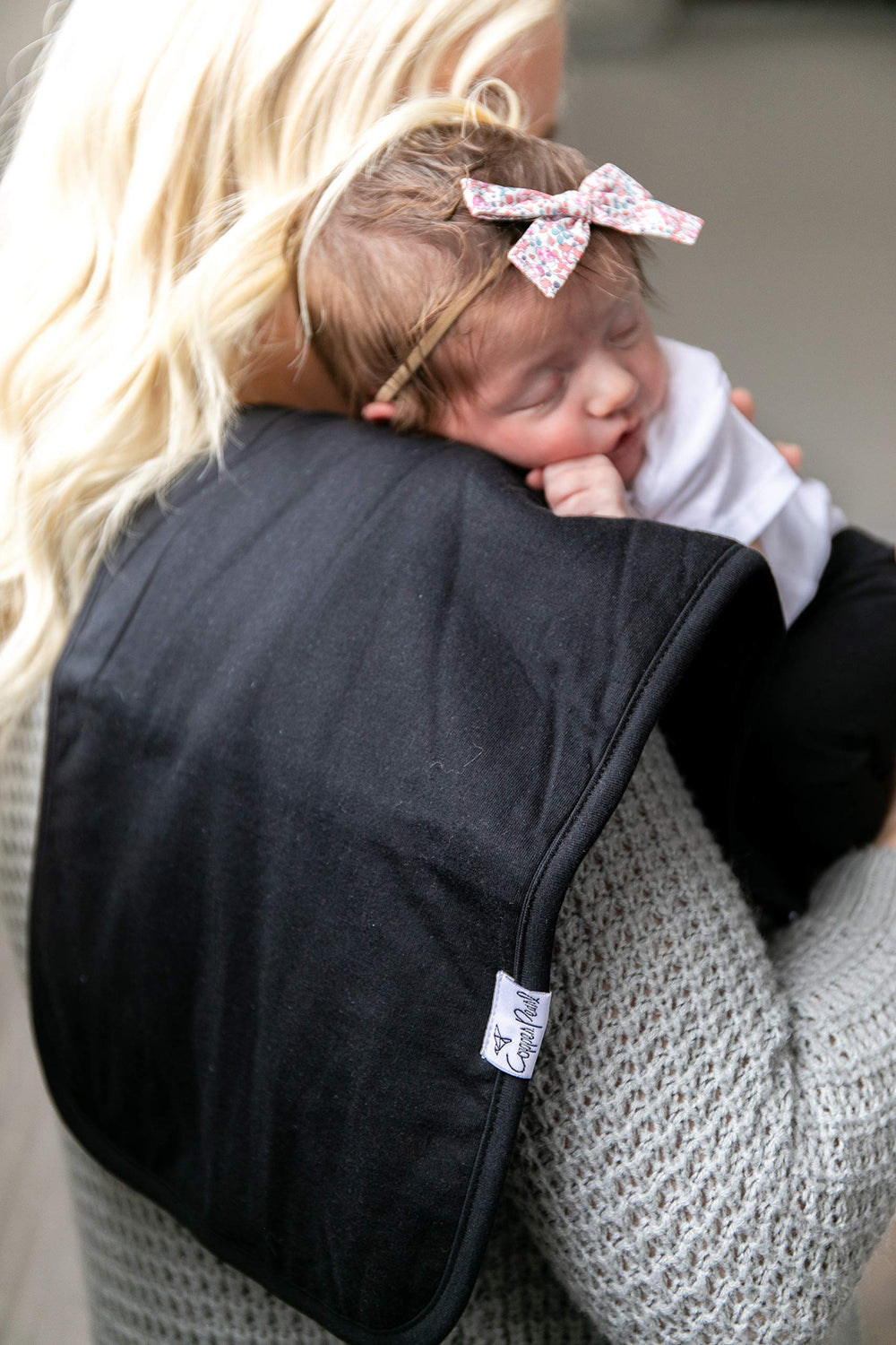 Copper Pearl versatile burp cloths double as washcloths or towels.
