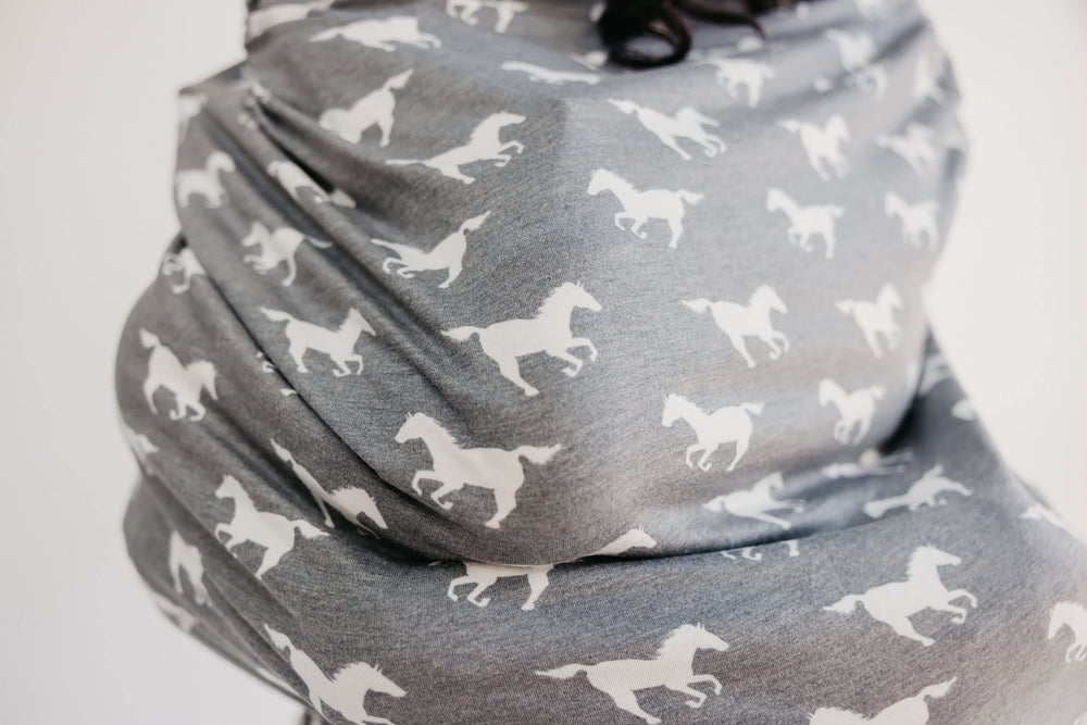 Copper Pearl Colt infinity scarf doubles as a discreet baby cover