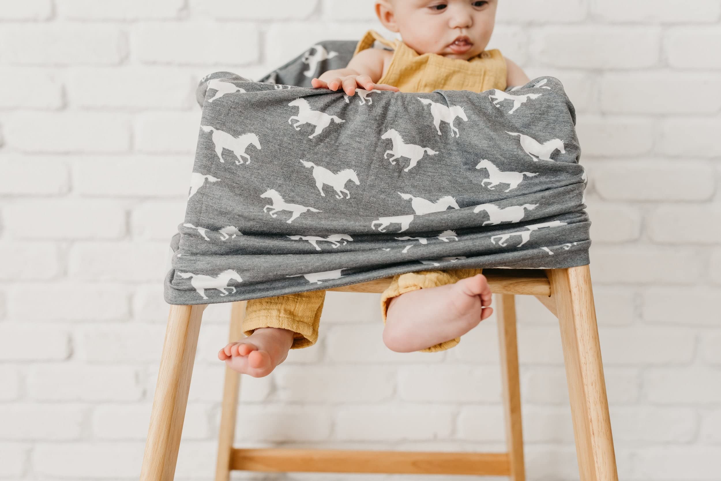 Copper Pearl Colt shopping cart cover keeps baby clean and comfortable