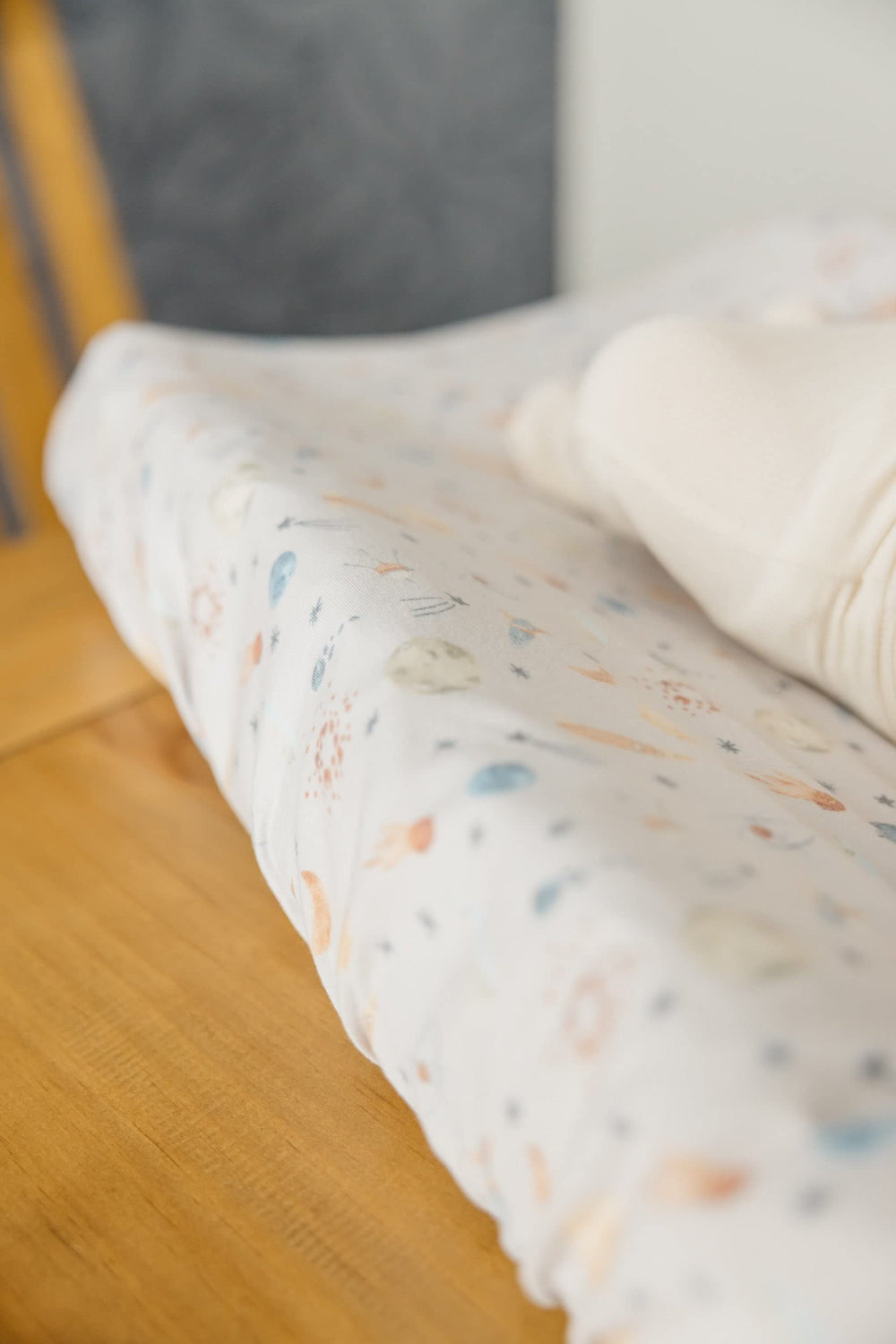 Copper Pearl Cosmos changing pad cover after wash remains soft
