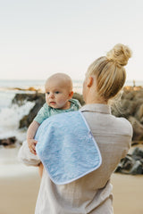 Cove Set burp cloths with triple layering for enhanced absorbency