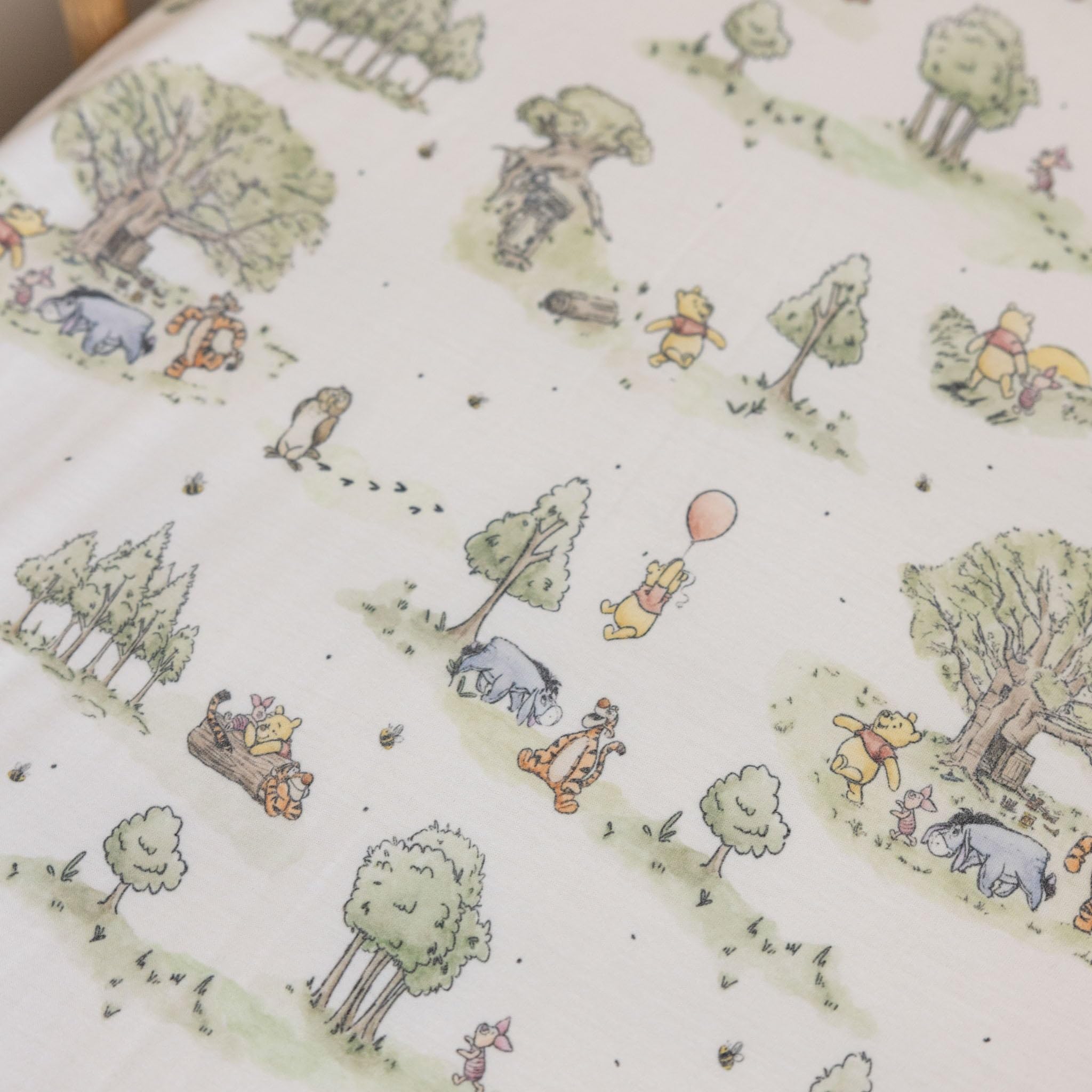 Copper Pearl crib sheet with elastic edge ensures a snug, secure fit on standard mattresses