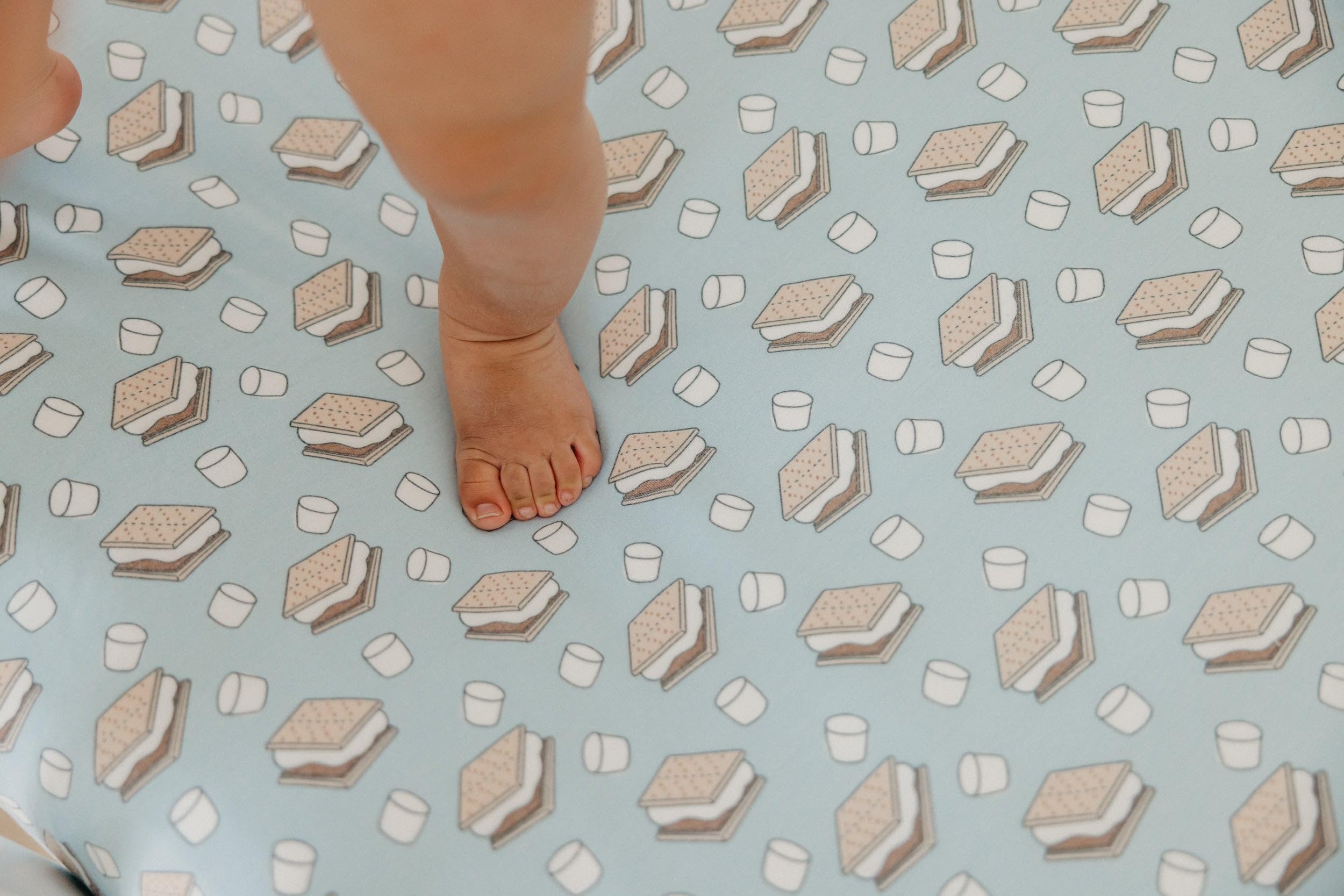 Copper Pearl crib sheet maintains softness and color after washes