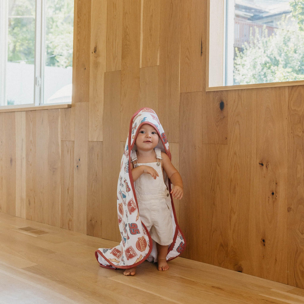 Copper Pearl gift-ready hooded towel, ideal for baby showers