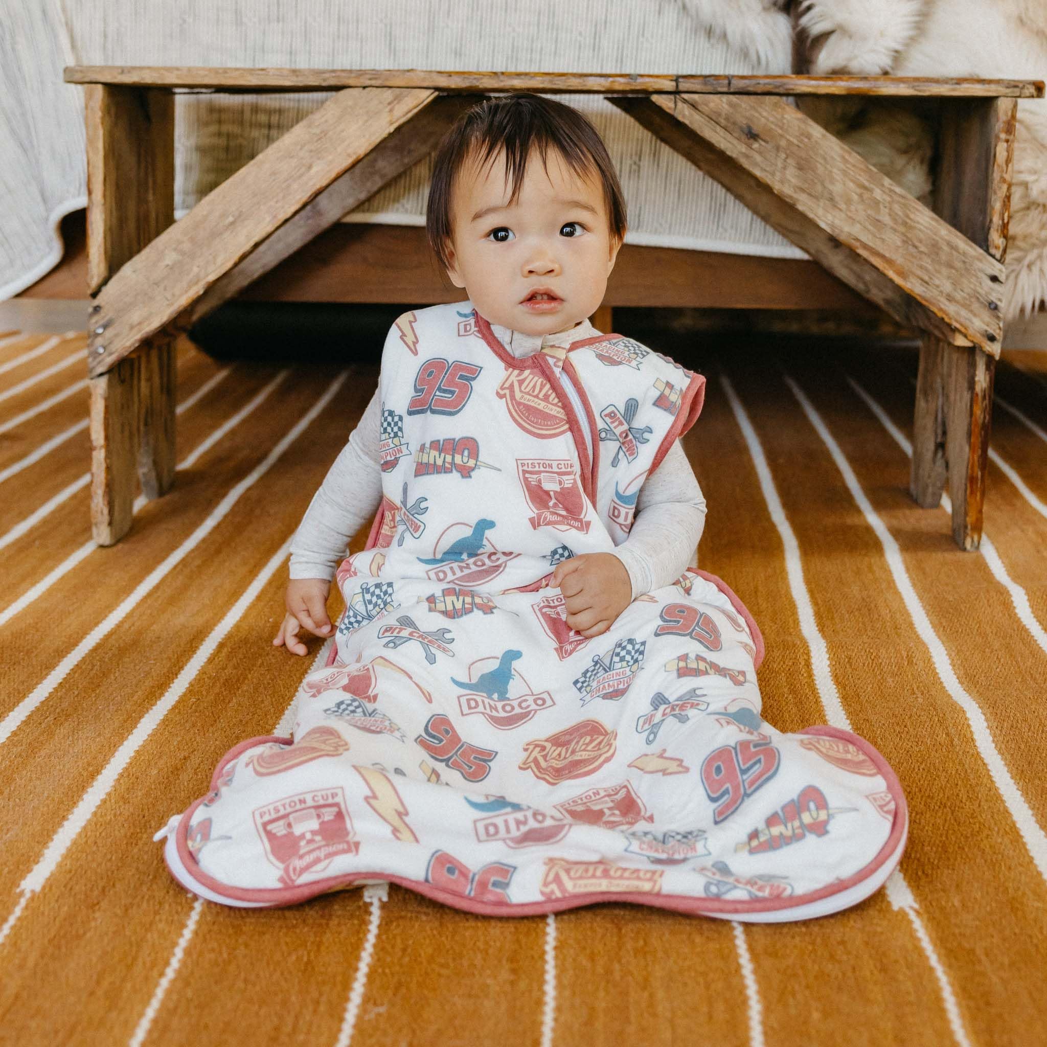 Copper Pearl Disney Pixar sleep bag with 0.5 TOG warmth for year-round comfort.