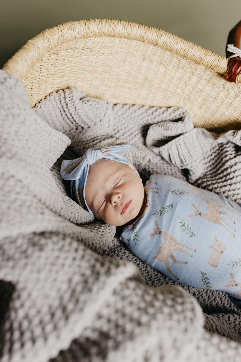 Copper Pearl Doe blanket in 46x46 size ideal for swaddling and toddlers.