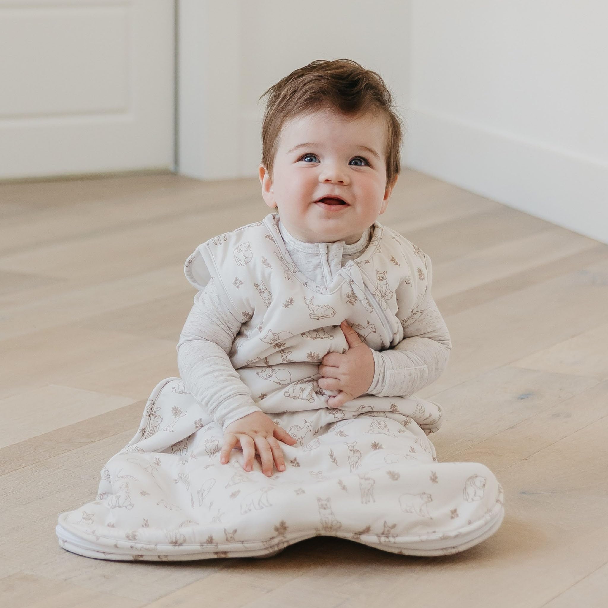 Copper Pearl Dylan sleep bag front view with three-layer softness for safer sleep