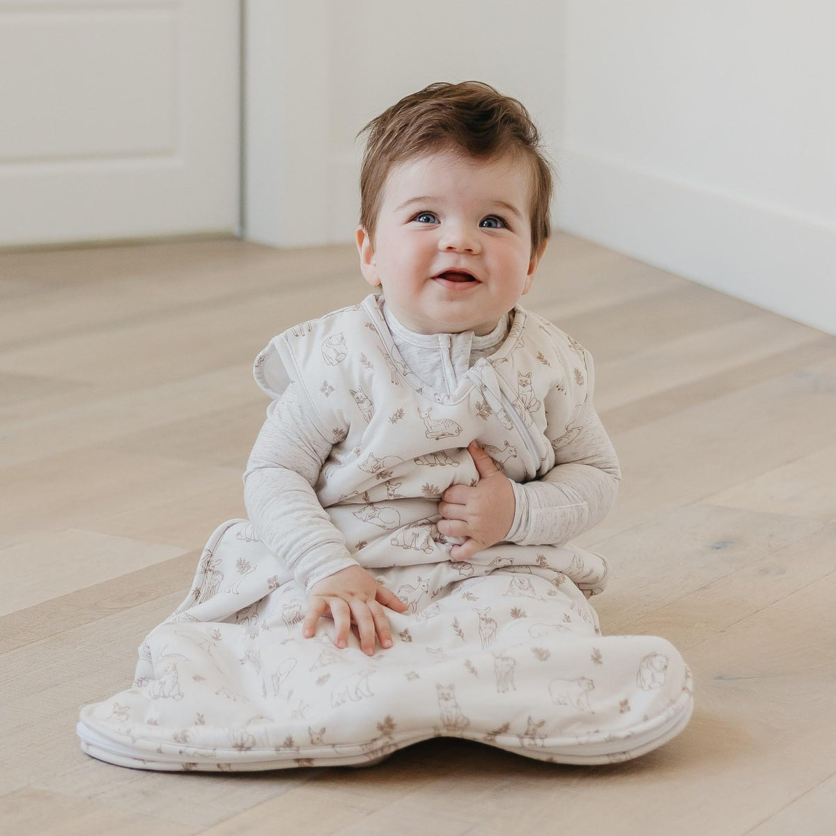 Copper Pearl Dylan sleep bag front view with three-layer softness for safer sleep