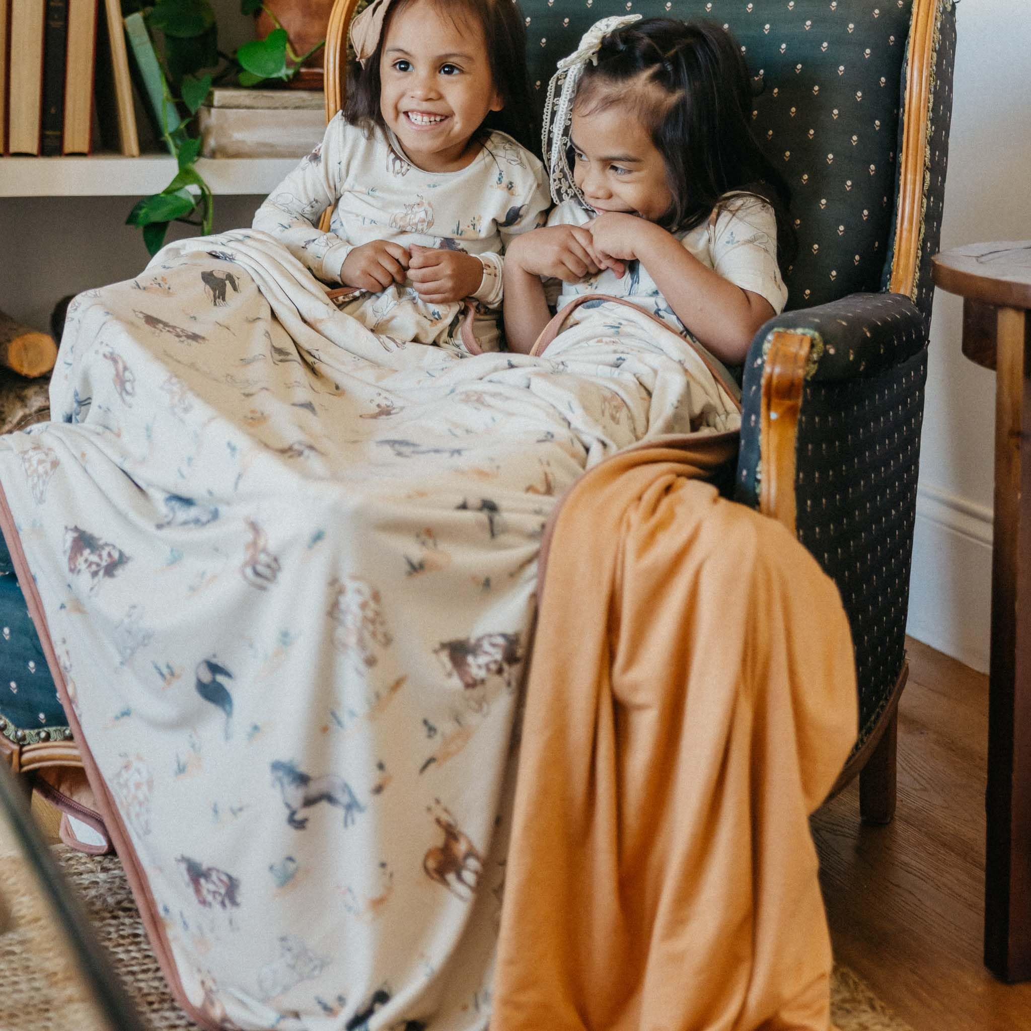 Copper Pearl family-friendly throw ideal for cuddling on the couch.