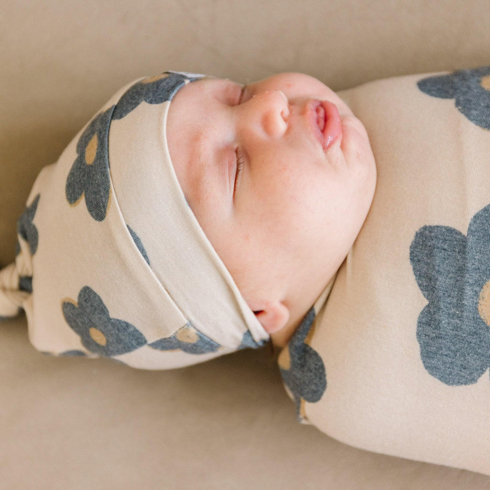 Copper Pearl Gemma Tan swaddle blanket toddler-use indicating extended versatility