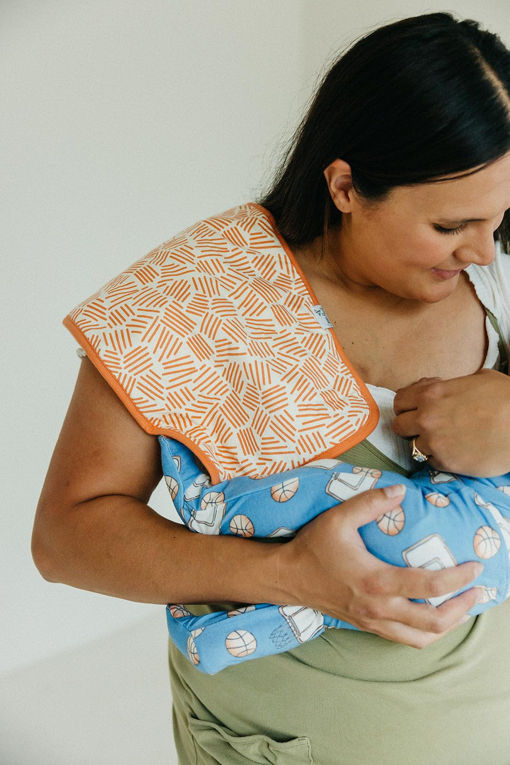Copper Pearl gift-ready burp cloths ideal for baby showers or new-parent gifts.