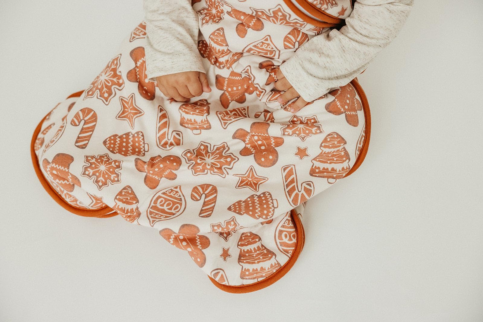 Copper Pearl Gingerbread sleep bag in use, keeping baby snug at night