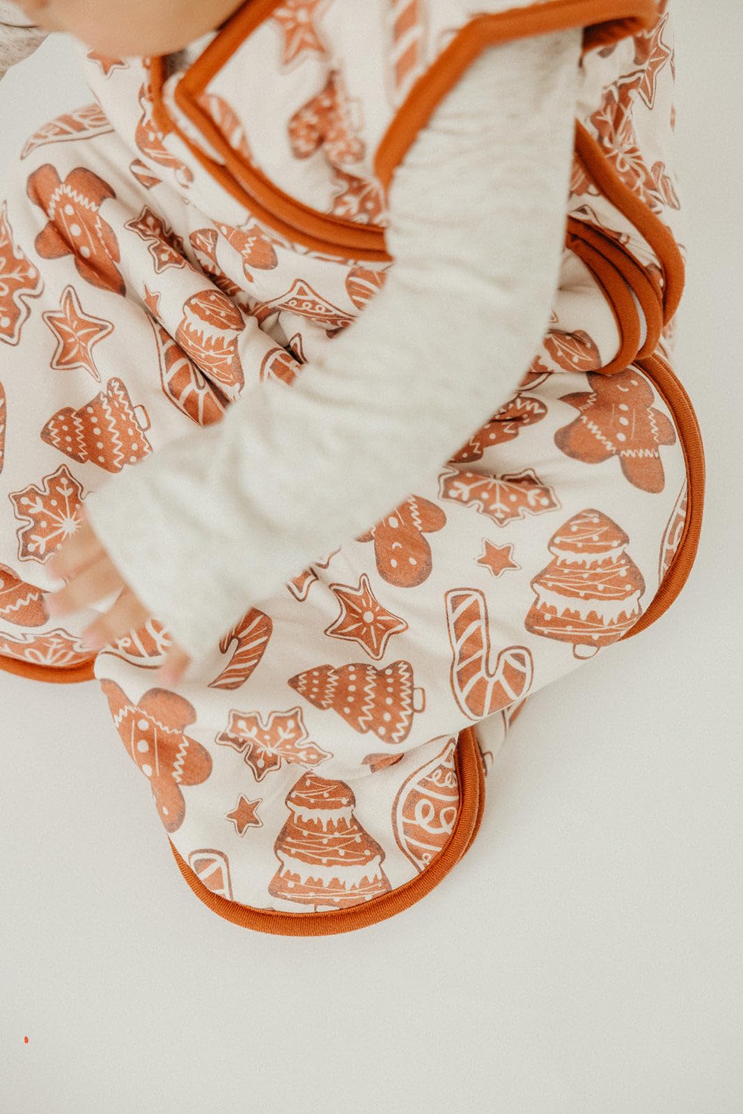 Copper Pearl Gingerbread sleep bag pattern with modern nursery style