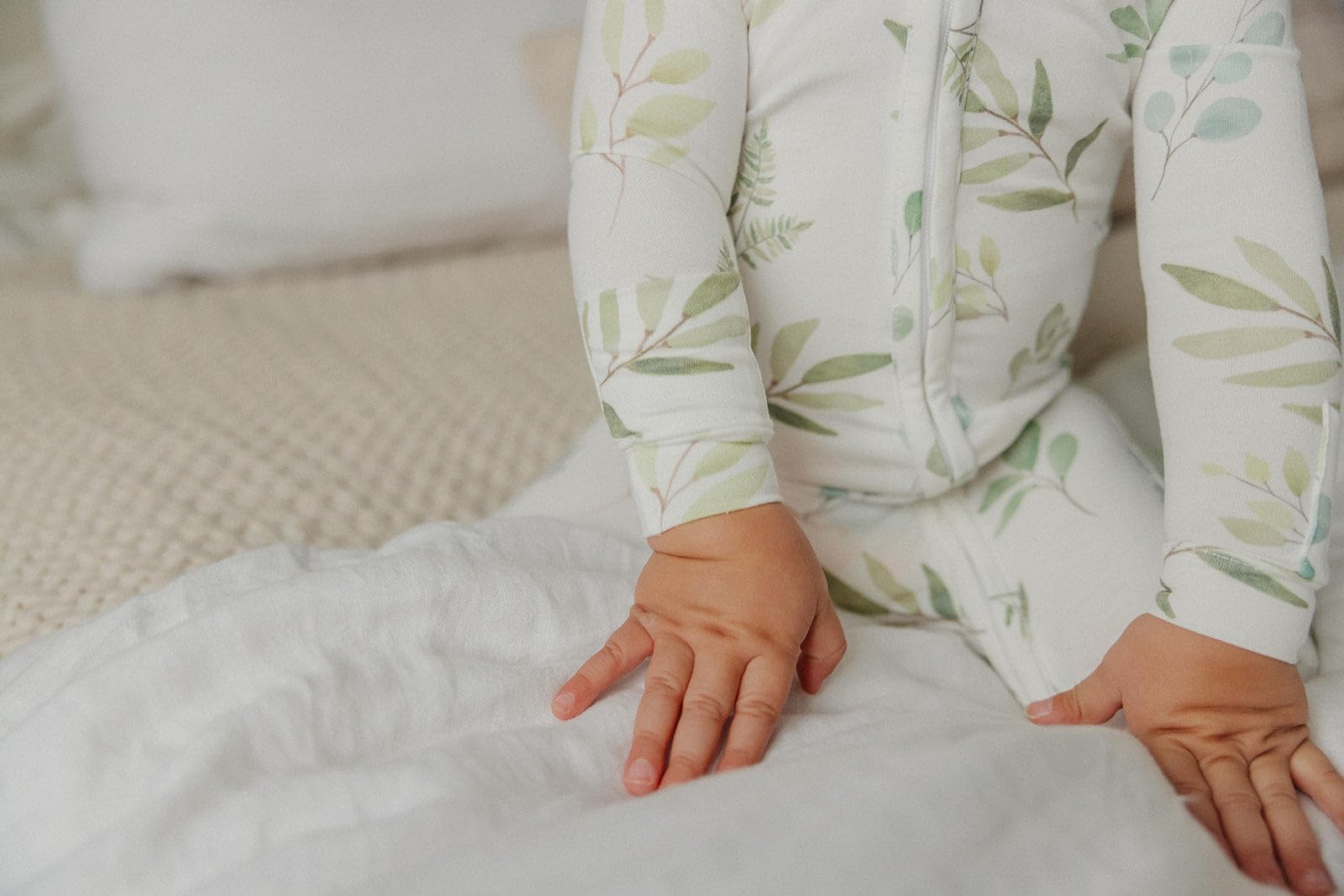 Copper Pearl Haven two-way zipper simplifies diaper changes