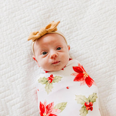 Copper Pearl Holly Anne Bamboo Swaddle with serged edges for durability