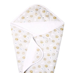 Copper Pearl hooded bath towel with knit cotton exterior for ultra-soft daily use.