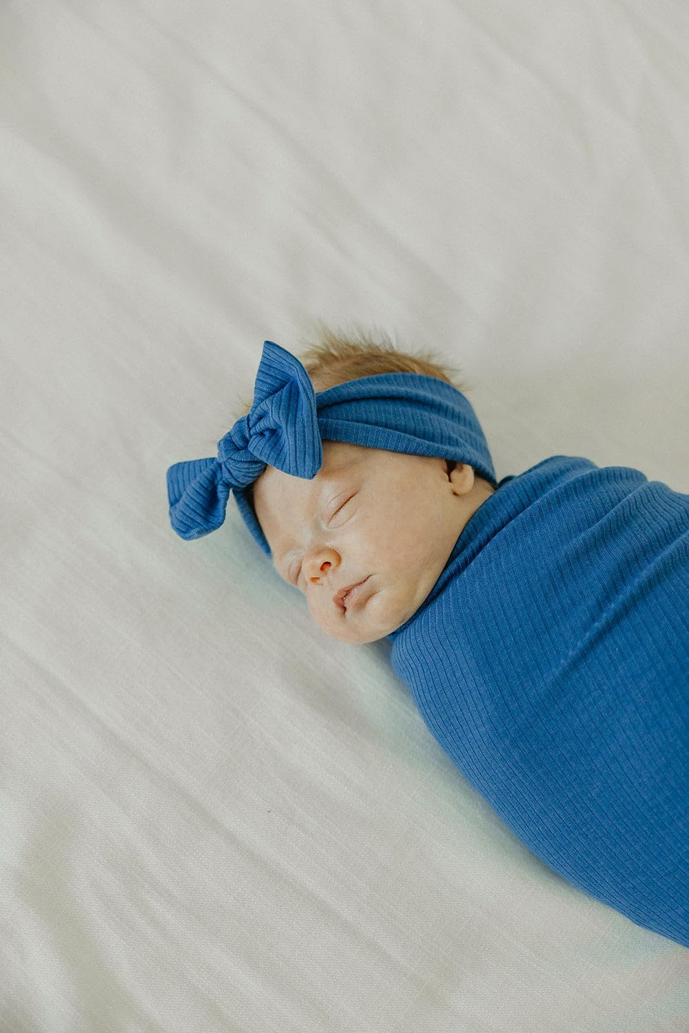 Copper Pearl Indigo swaddle blanket machine washable for easy care
