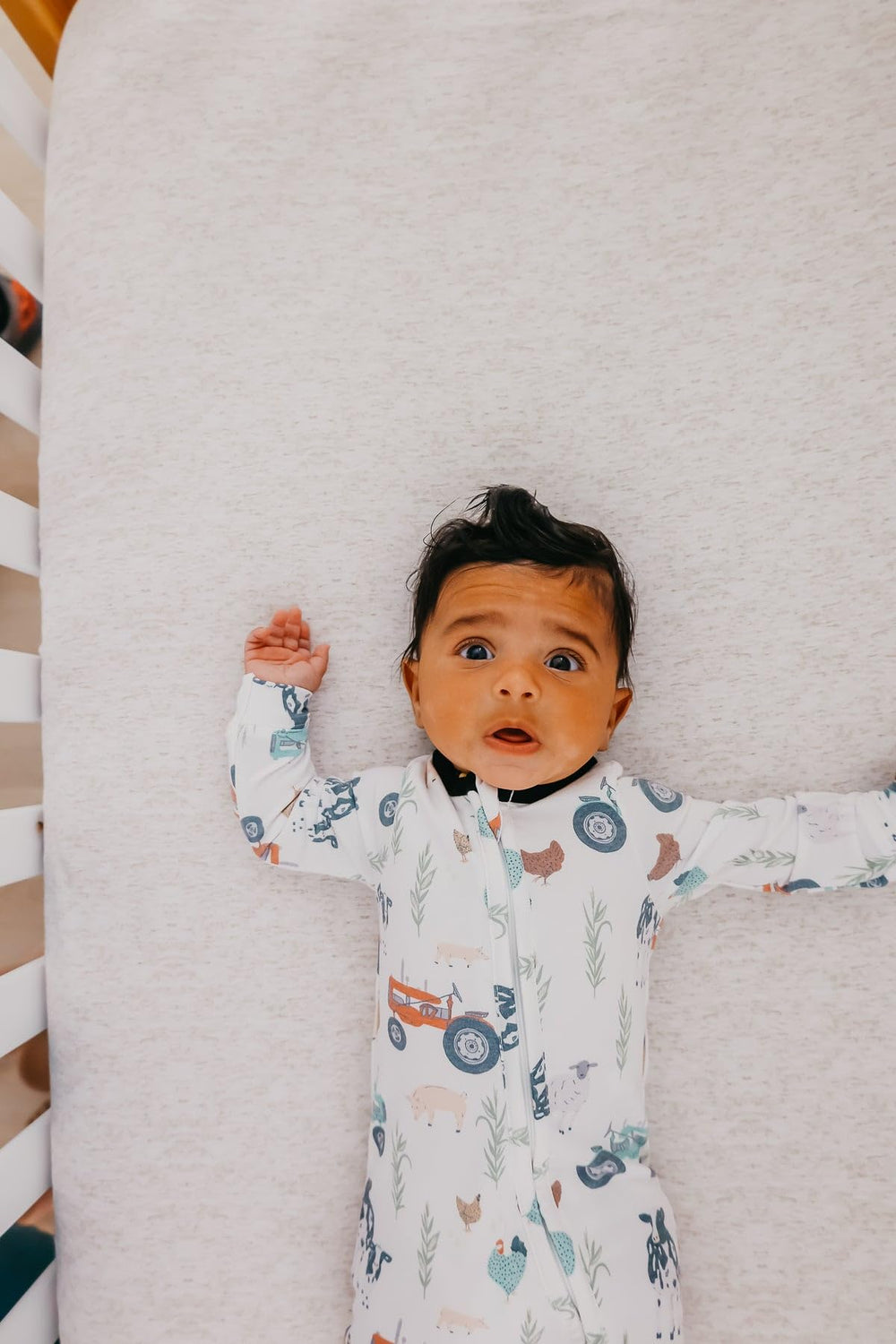 Copper Pearl Jo print pattern, stylish design combining comfort with cute baby aesthetics.