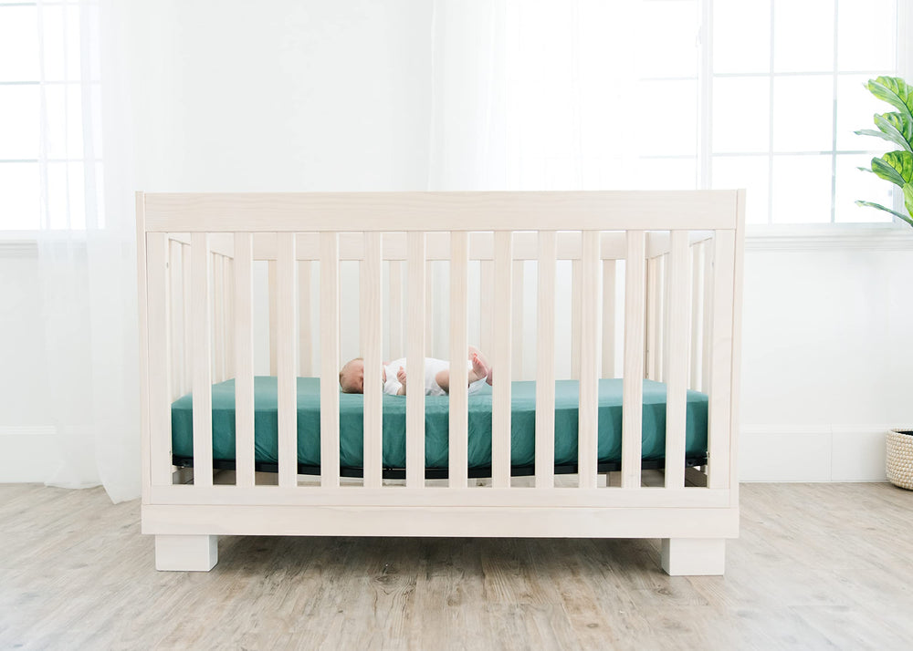 Copper Pearl Journey gift packaging-ready crib sheet for baby showers or registries.