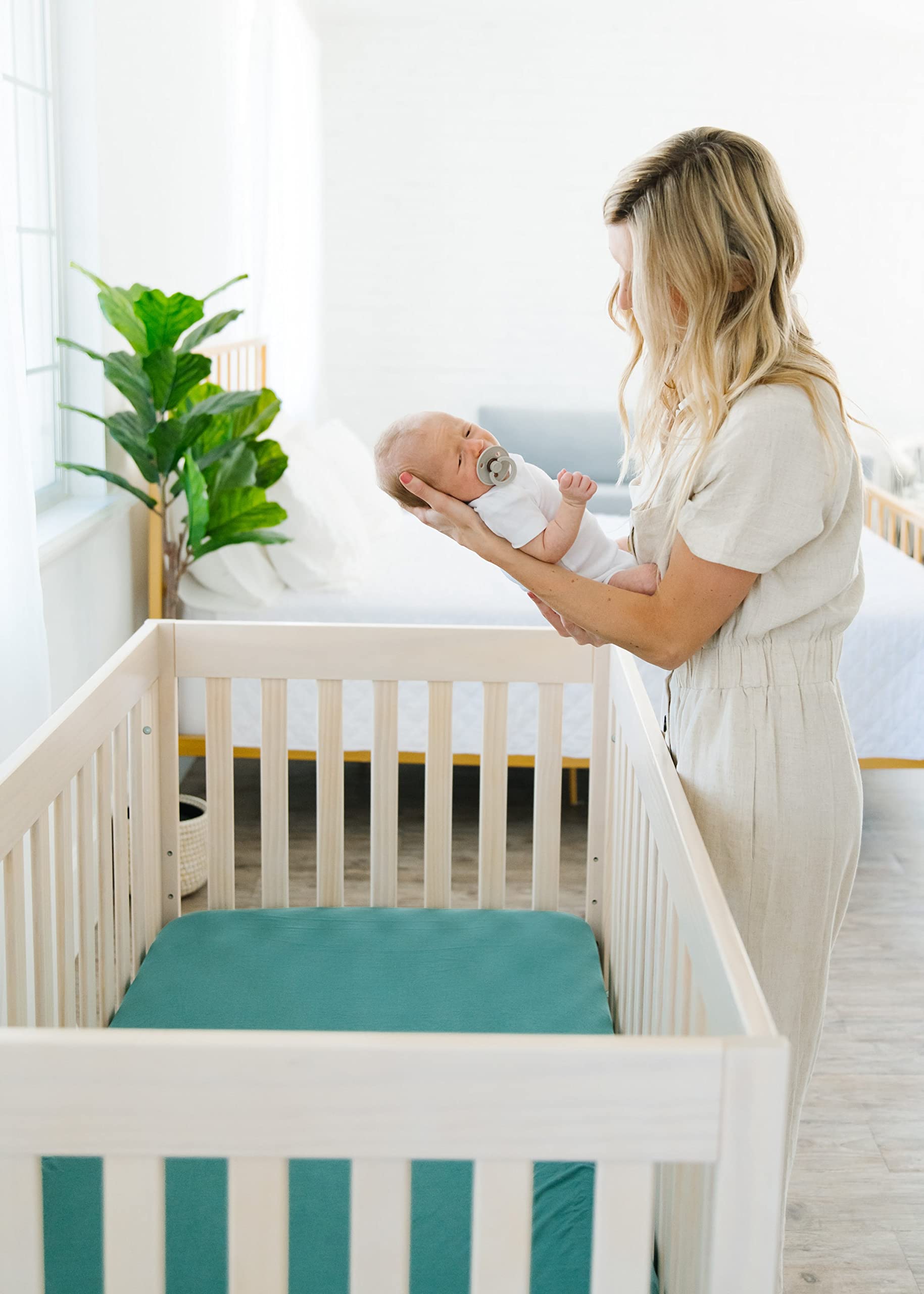 Copper Pearl Journey modern design brightens a nursery and coordinates with other pieces.