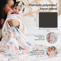 Copper Pearl Jumbo 3-Layer Blanket flat view highlights generous 60x72 size for growing kids.