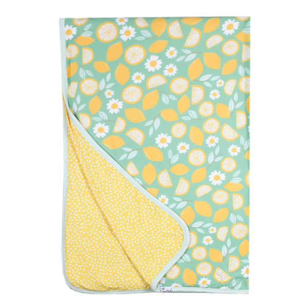 Copper Pearl jumbo quilt lemon ultrasoft close-up shows premium knit texture and breathability