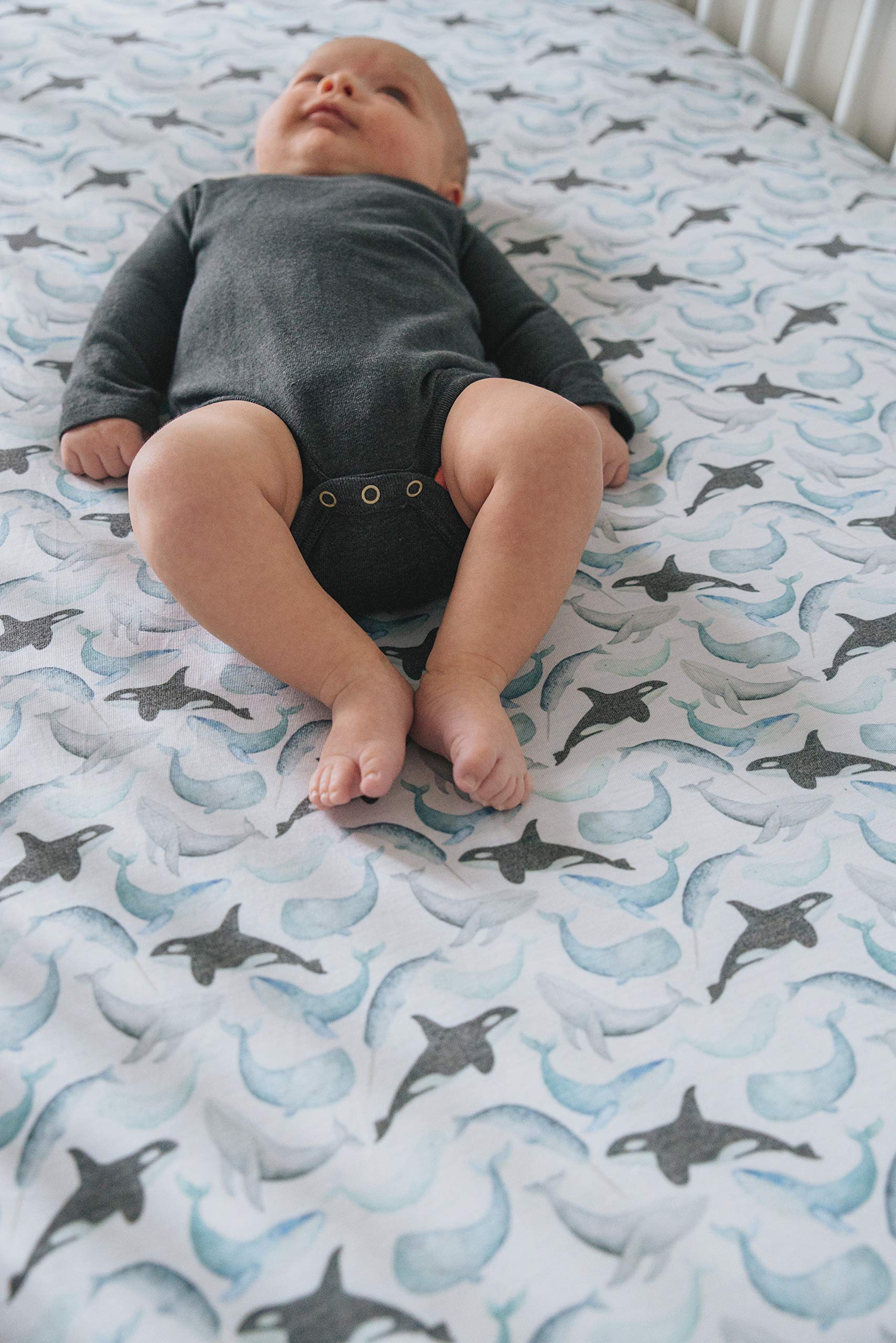 Copper Pearl Kai modern designs brighten the nursery while coordinating with accessories.