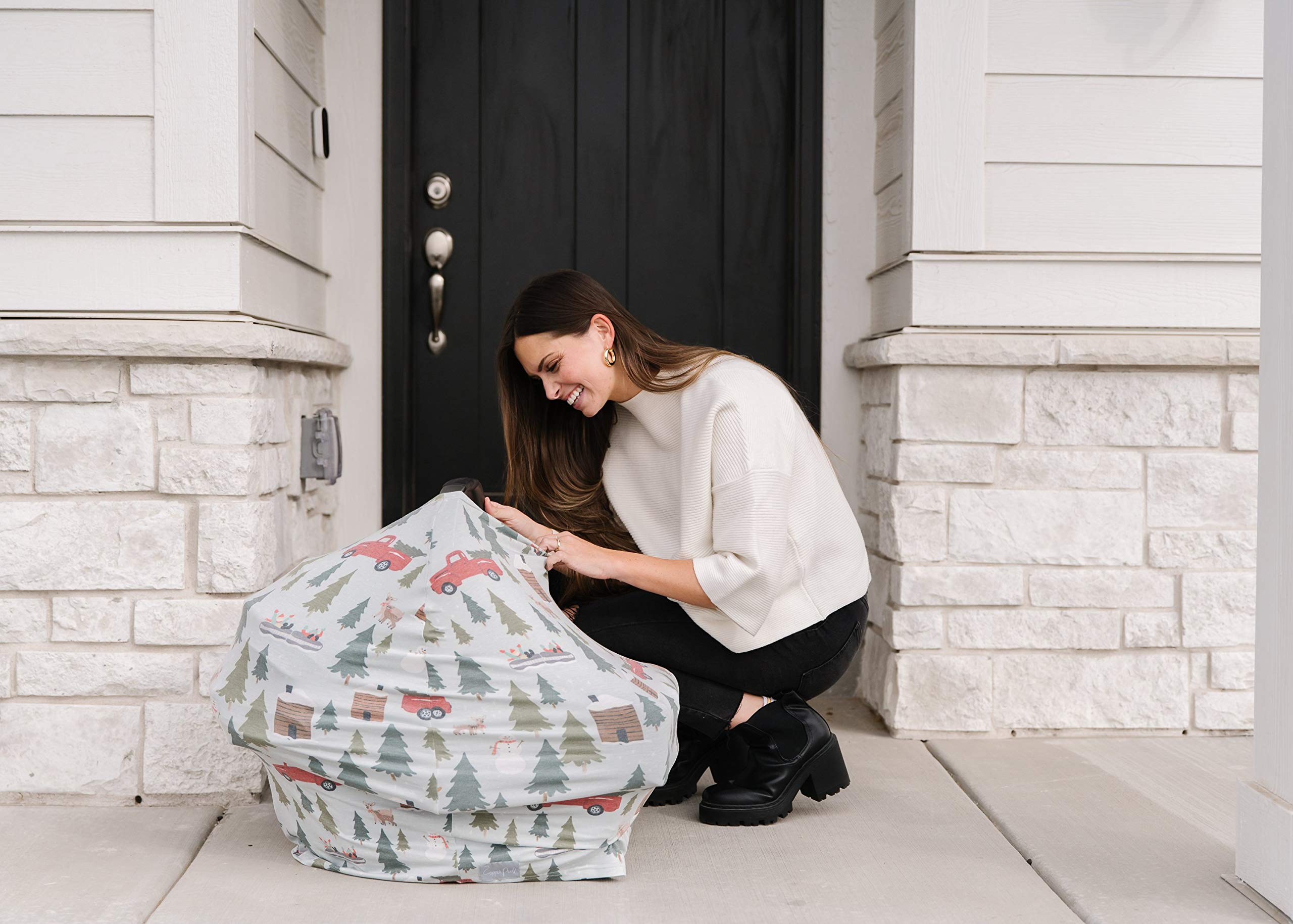 Copper Pearl Kringle navy stripe gift-ready 5-in-1 covering solution