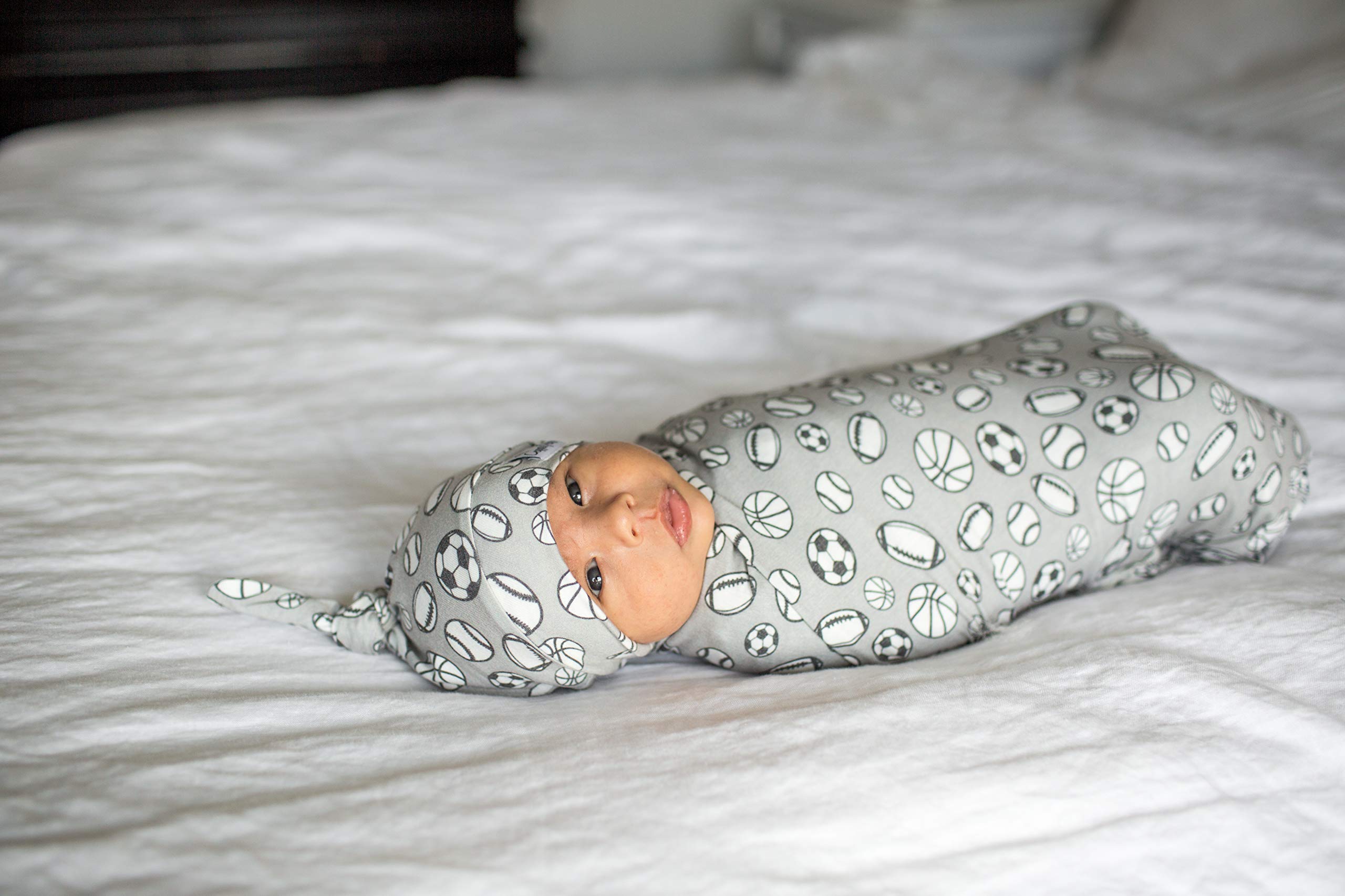 Copper Pearl swaddle blanket shown folded for easy gifting.